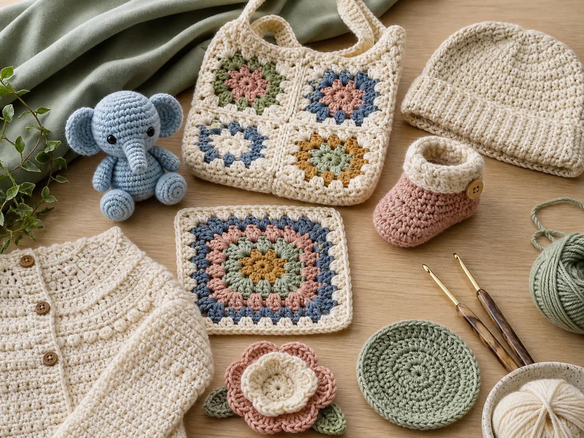 Crochet project photograph illustrating the ultimate crochet pattern library: 50+ free patterns for every skill level