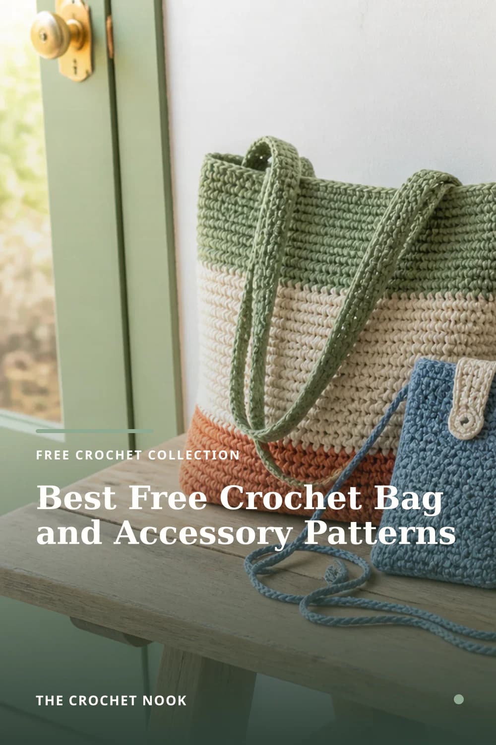 Pinterest graphic for Best Free Crochet Bag and Accessory Patterns