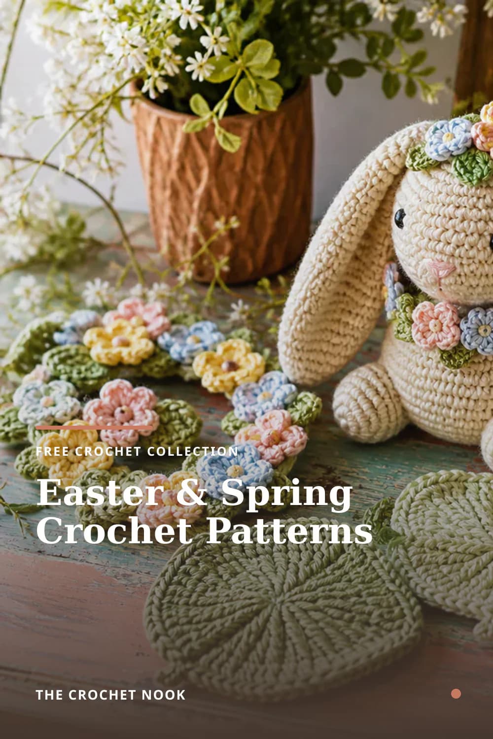 Pinterest graphic for Easter & Spring Crochet Patterns