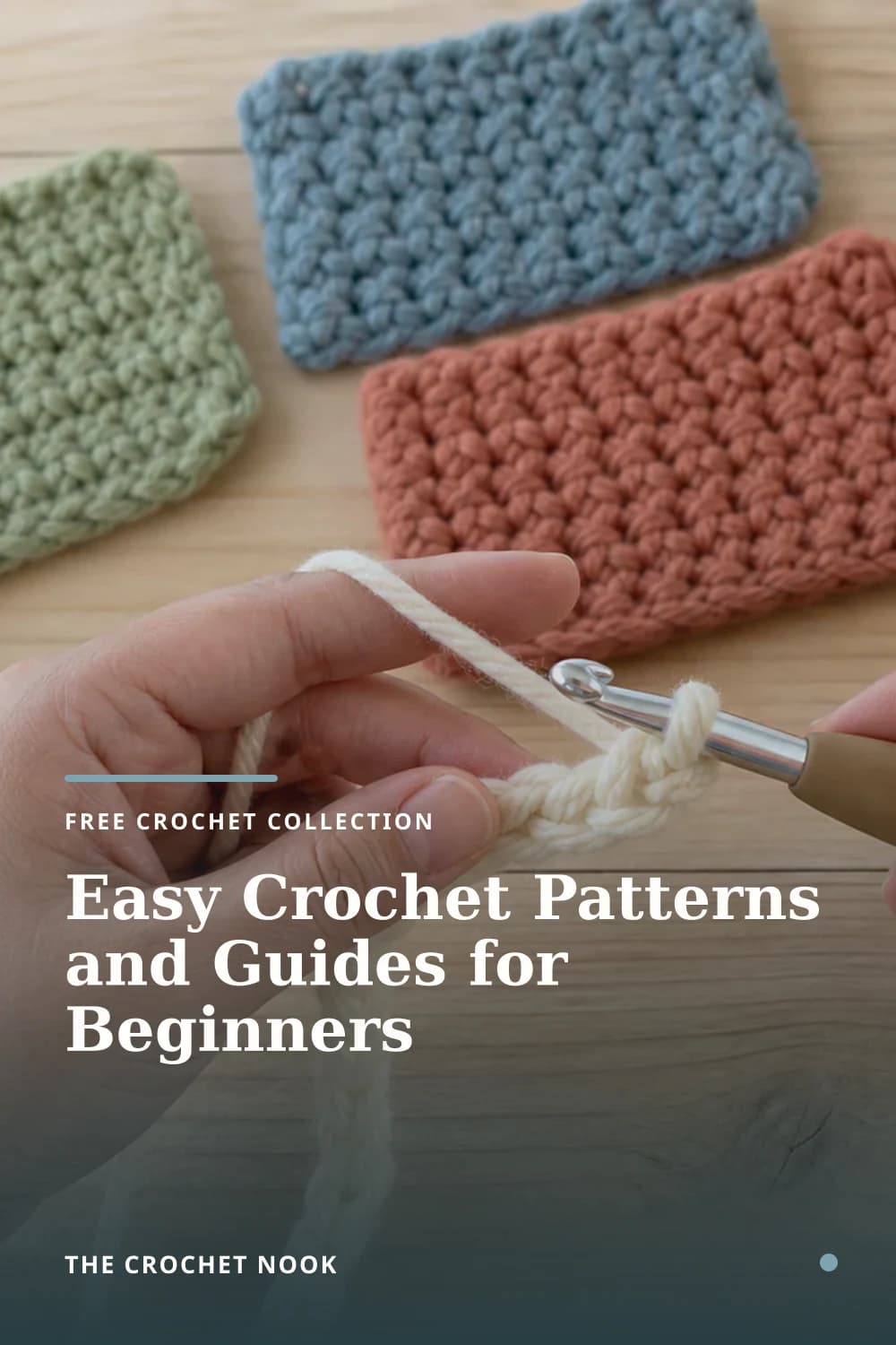 Pinterest graphic for Easy Crochet Patterns and Guides for Beginners