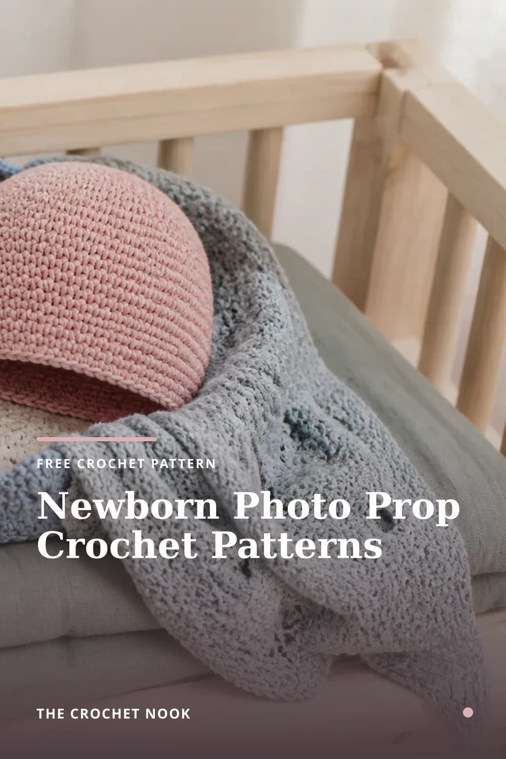 Pinterest graphic for Newborn Photo Prop Crochet Patterns