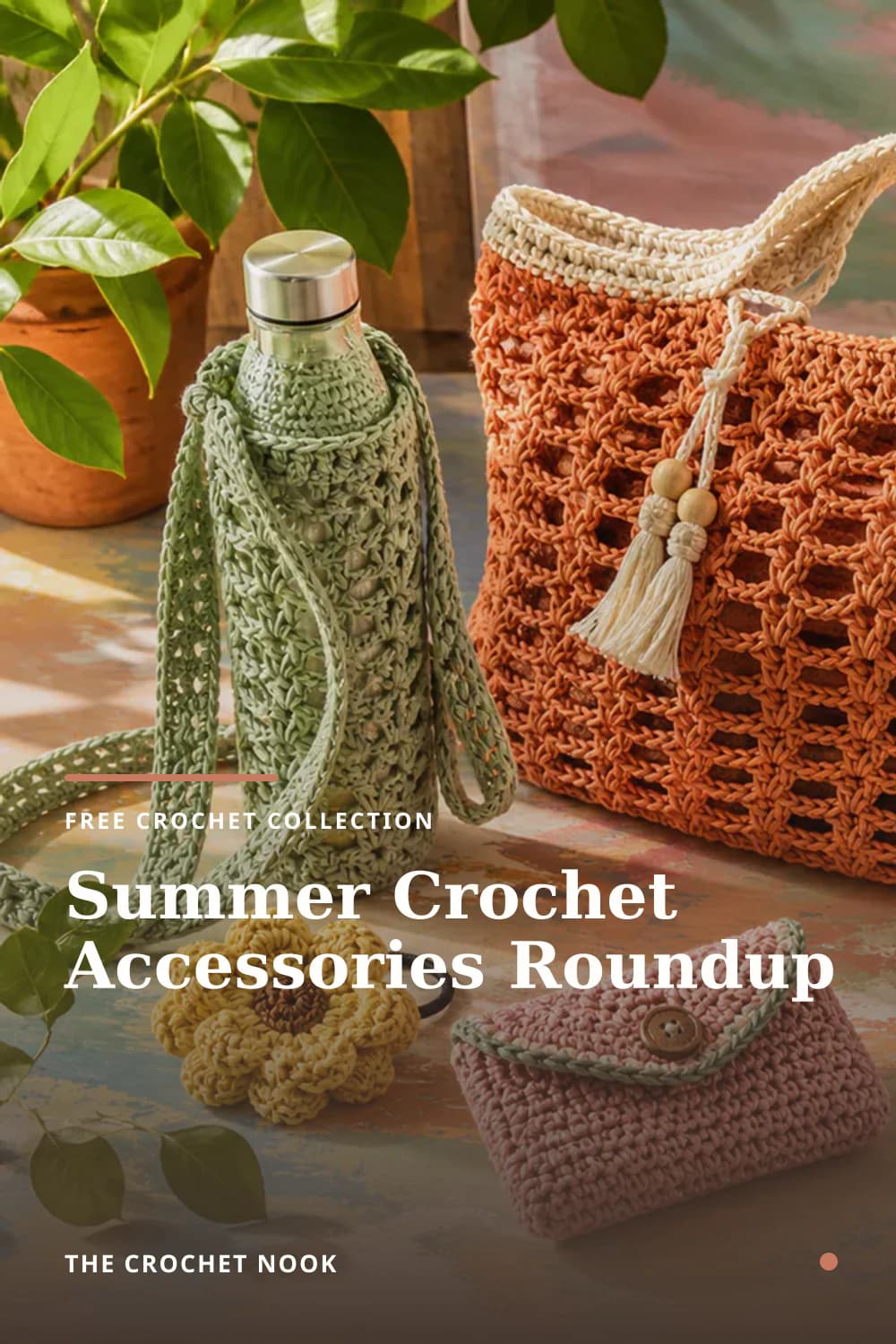 Pinterest graphic for Summer Crochet Accessories Roundup